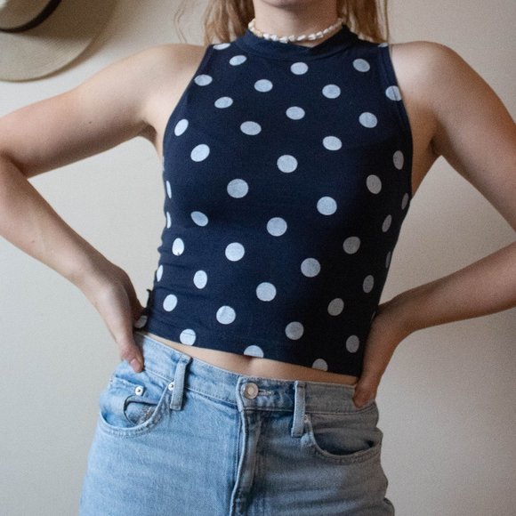 Polka dot muscle tee - Picture 3 of 5